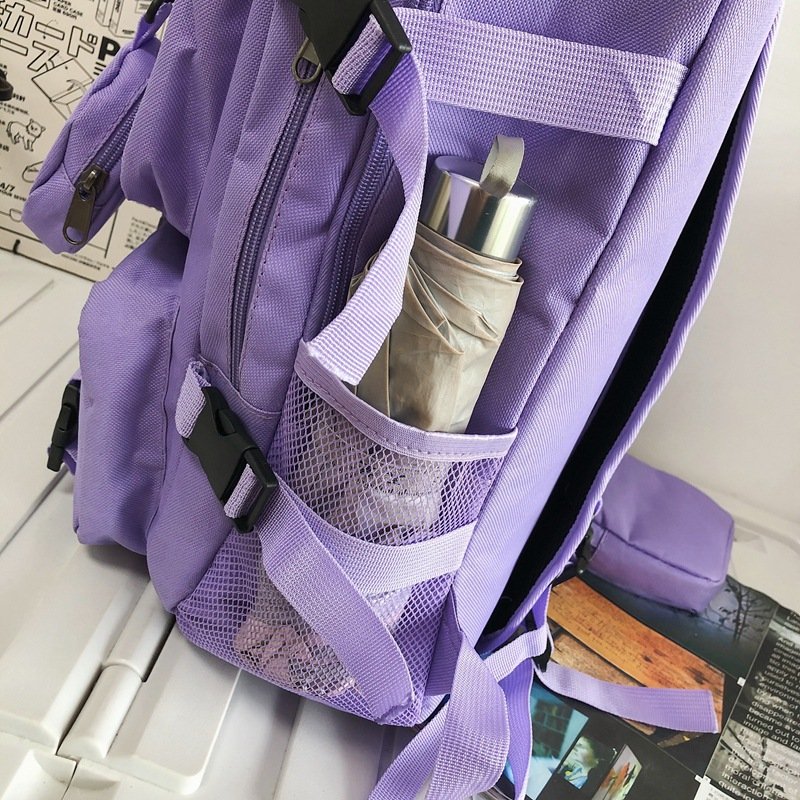 Vapetix Free Size-Free Size Large Capacity Student Backpack for Both Boys and Girls, Campus Printed LOGO Dual Shoulder Bag, Pra – Bild 7