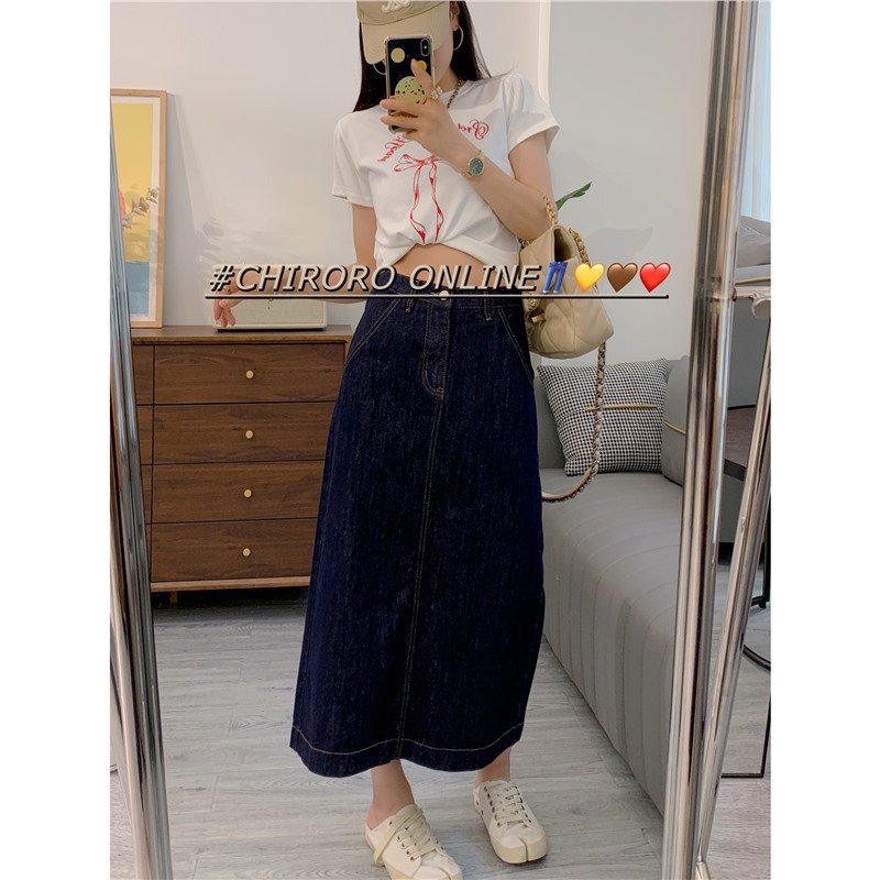 Vapetix 26 (90-100 pounds)-30 (131-140 lbs) Wall-breaking recommendation!! Back-split high-waist denim skirt for women, 2024 new slimming workw – Bild 6