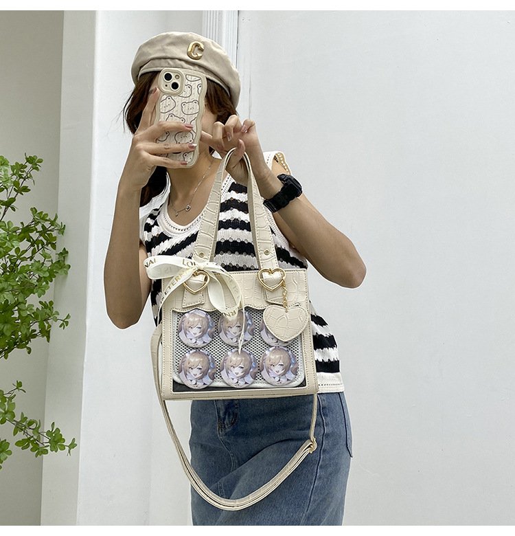 Vapetix Free Size-Free Size Original Fringe Pain Japanese Millet Accessories Anime Pain Bag Baby Crocodile Pattern Tote Satchel – Bild 8