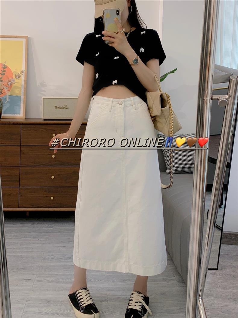 Vapetix 26 (90-100 pounds)-30 (131-140 lbs) Wall-breaking recommendation!! Back-split high-waist denim skirt for women, 2024 new slimming workw – Bild 7