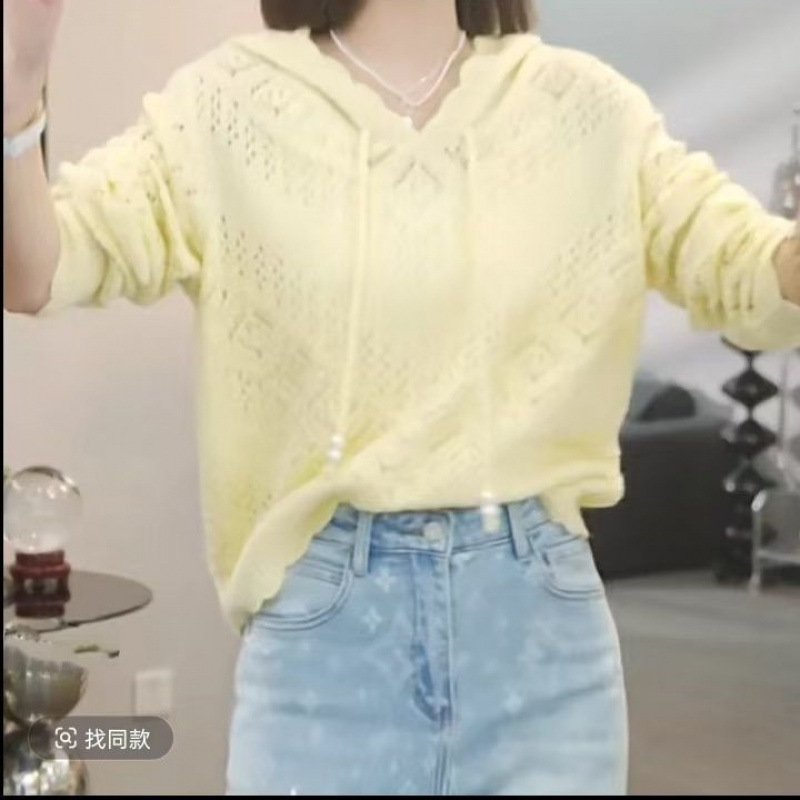 Vapetix S 80-90 pounds-3XL 130-140 lbs Design sense hollowed-out long-sleeve hoodie with cap air-conditioning sweater 2025 summer solid co – Bild 8