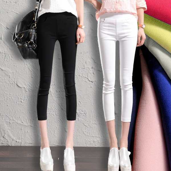 Vapetix XS 【12-14 kg】-3XL 【70-77 kg】 Spring and summer new gray-black cropped pants, thin outerwear slim-fit pencil pants, high-waisted – Bild 7