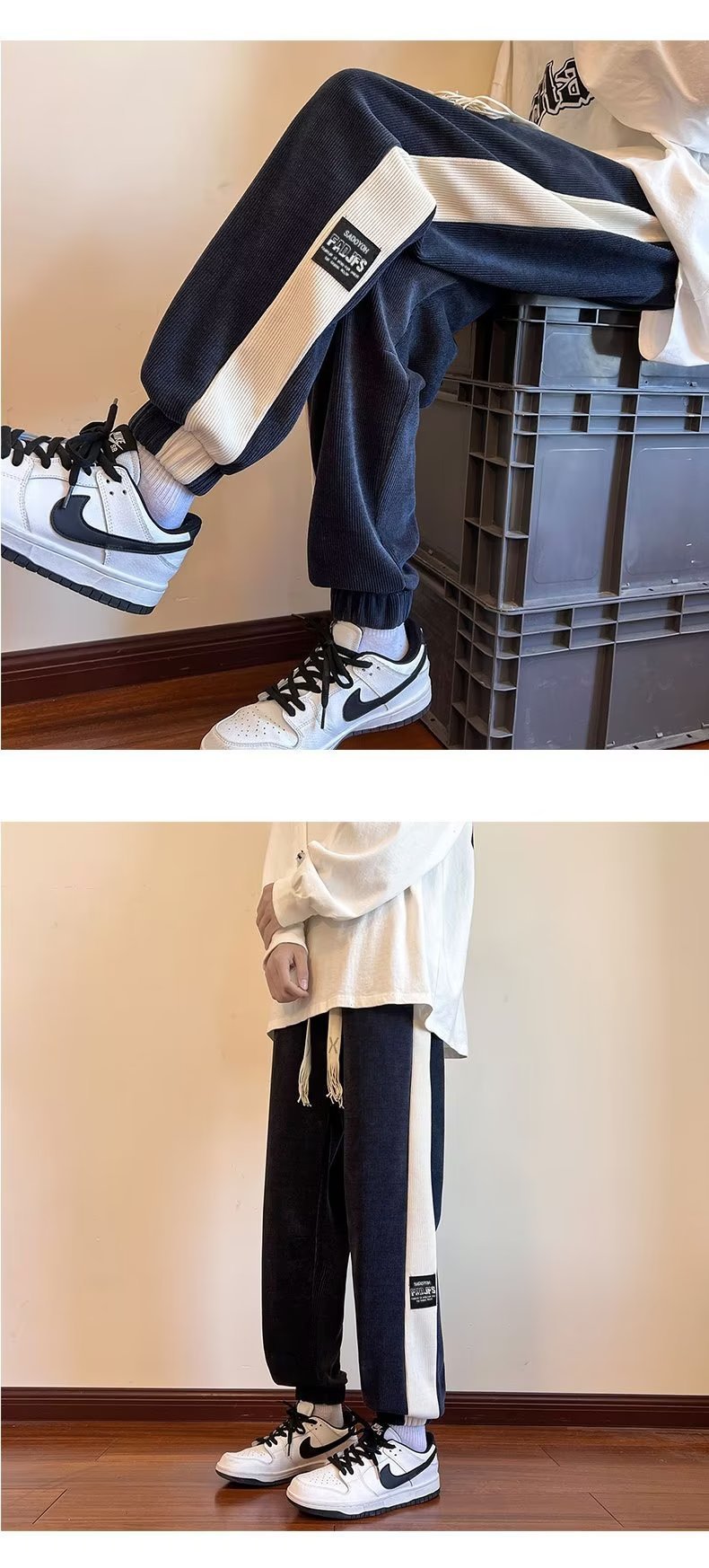Vapetix M【40-50 kg】-3XL【65-72 kg】 Heavyweight men's spring and autumn trend ankle-length pants, high school fashion brand, Instagram – Bild 9
