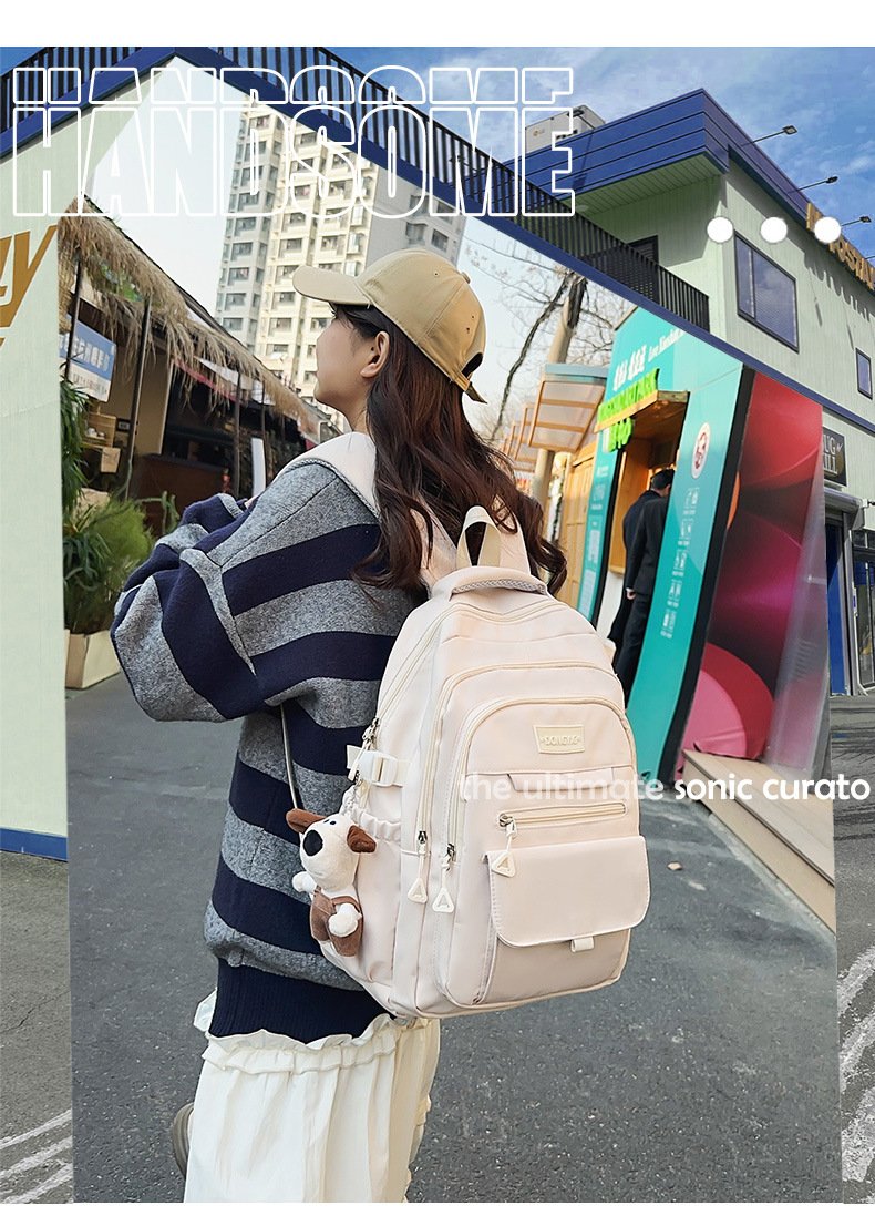 Vapetix Free Size-Free Size Nature-style student bag for girls, Korean version, casual and versatile, suitable for primary and – Bild 9