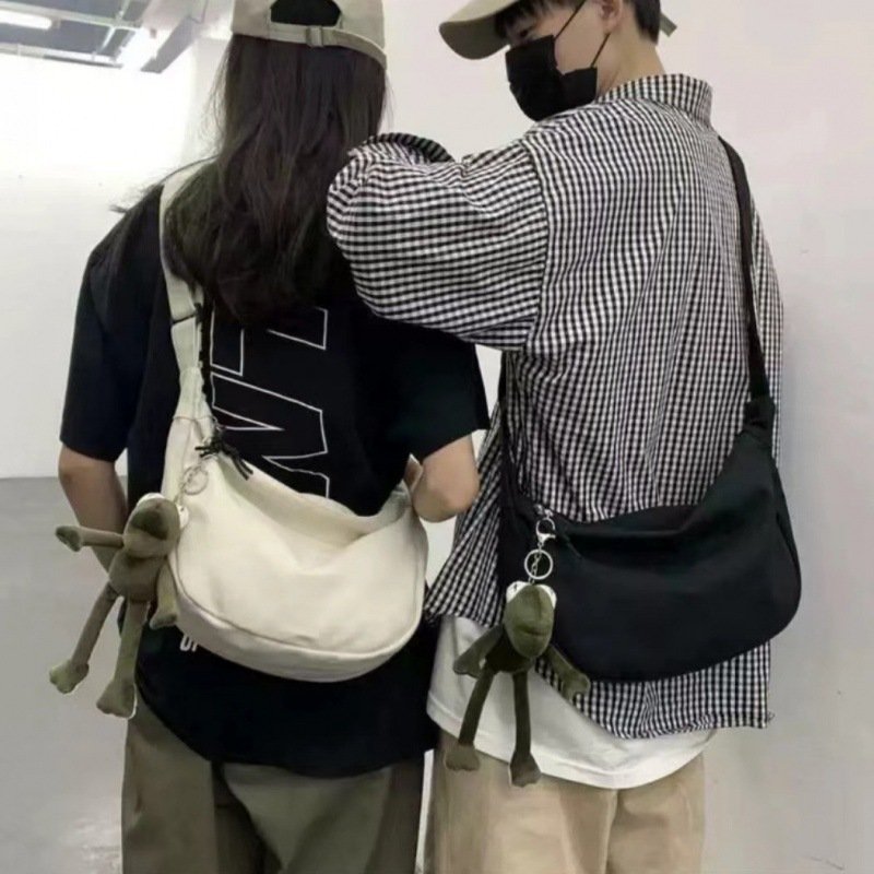 Vapetix Free Size-Free Size Crossbody canvas bag for couples, dumpling-shaped, trendy brand, Japanese style, student large capa – Bild 8