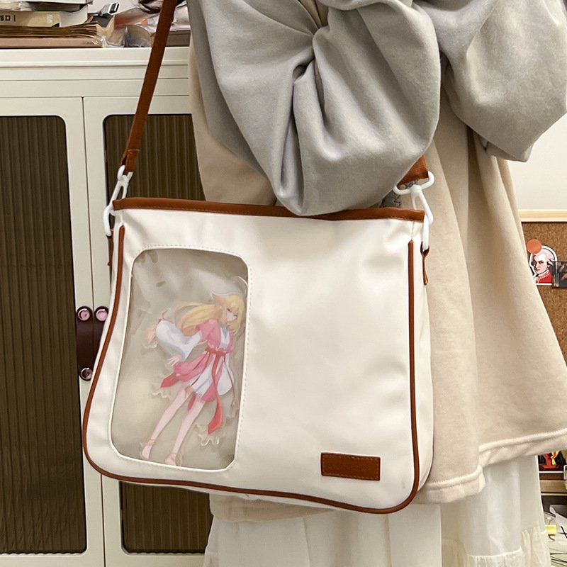 Vapetix Free Size-Free Size Women's Crossbody Bag Cute Cartoon Transparent Doll Bag College Style Japanese Soft Girl Simple Lar – Bild 8