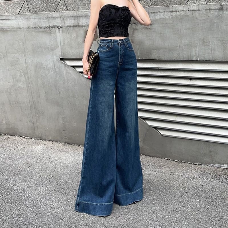 Vapetix XS-2XL Casual Matching Wide Leg Pants 2025 Elastic Design Women's High-Waisted Slimming Flowy Floor-Length – Bild 9