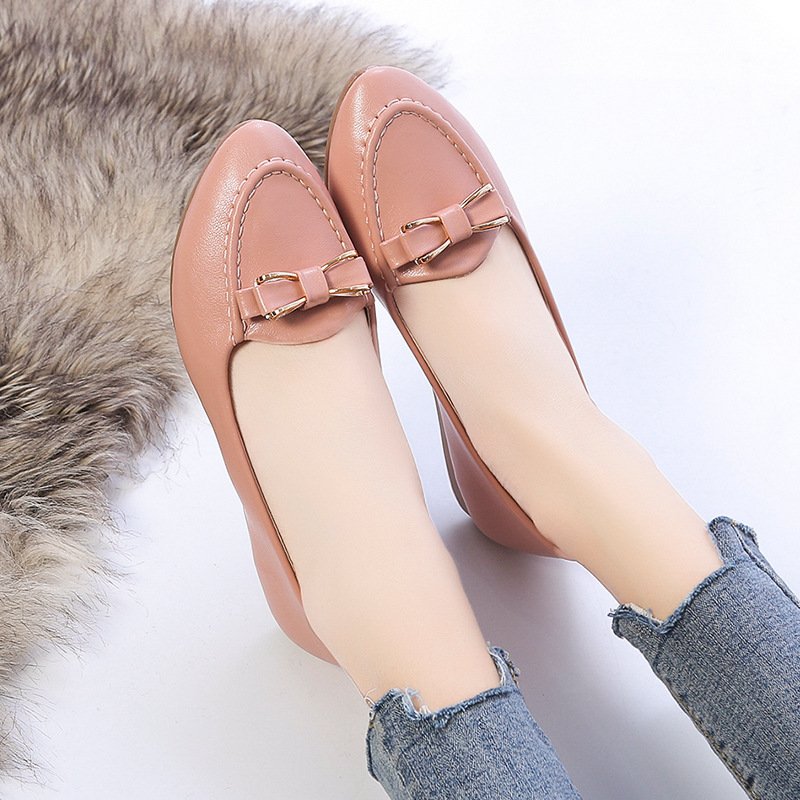 Vapetix 35-40 Spring and Autumn Round Head Pure Color SGS Daily Breathable Black Women's Viscose Shoes Low Block – Bild 6