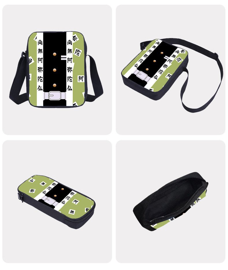 Vapetix Three-piece set (backpack + crossbody bag + pen case)-Pencil case 3D Super Mario Brothers Mario Princess Peach Three-Piece Set School Bag Student Backpack Double Sho – Bild 9