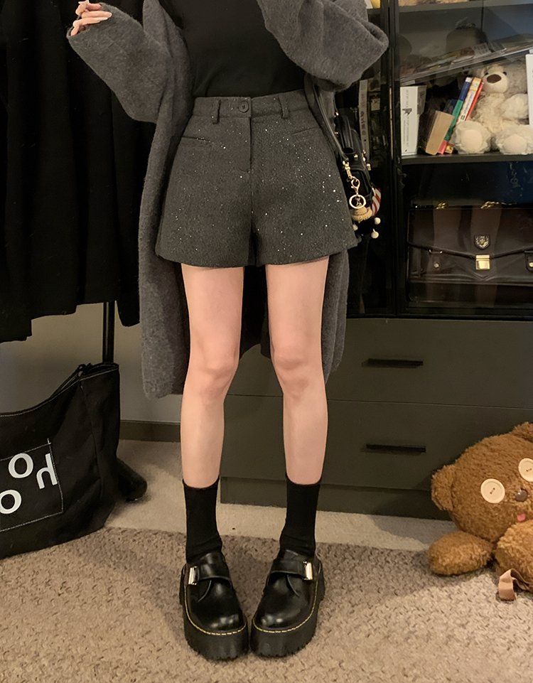 Vapetix S-XL Photographed! 2025 New Fashion Personalized Wool Shorts for Women Casual Pants Slimming Pants with – Bild 6