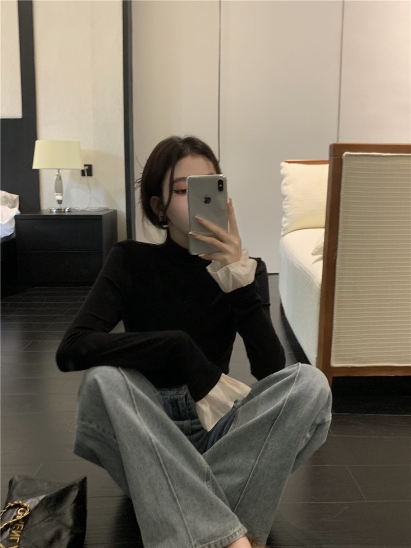 Vapetix One size fits all-One size fits all Actual shot~Autumn and winter new design high-neck soft elastic bottoming shirt for women, versatil - 图片 6