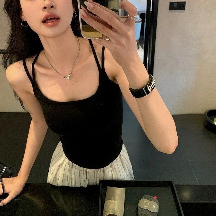 Vapetix Unisex size (80-125 lbs)-Unisex size (80-125 lbs) 2025 New Item Spicy Girl Halter Top with Built-in Cup, Design-Focused Thin Double Strap Stylish Bac – Bild 9