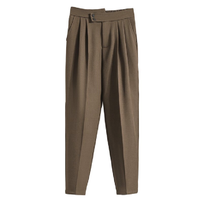 Vapetix Plus size L-Plus Size 4XL 66558 actual shot loose plus size women's slimming large size casual nine-point suit pants with dra – Bild 8