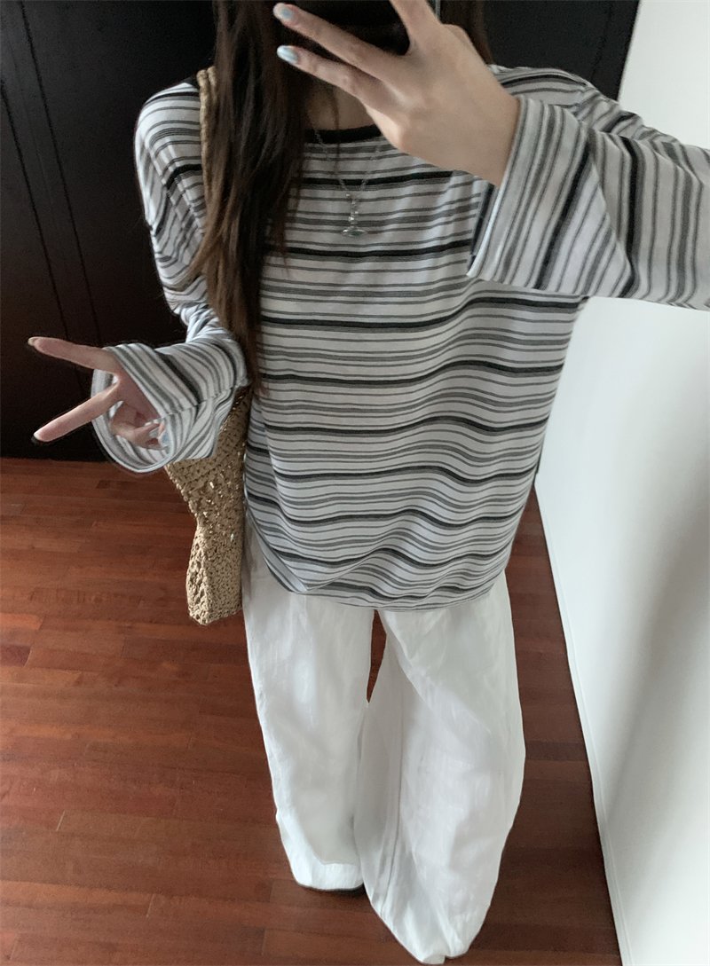 Vapetix S-XL Photographed Real Korean Style Striped Thin Long-Sleeved Sun Protection Cover Shirt for Women Summe – Bild 8