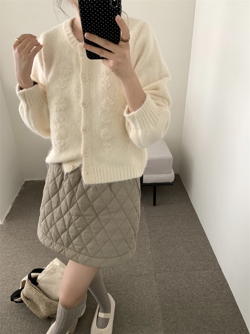 Vapetix Free Size-Free Size Women's Korean Style Knit Cardigan Sweater Coat, Loose and Versatile Outerwear Top for Autumn and W