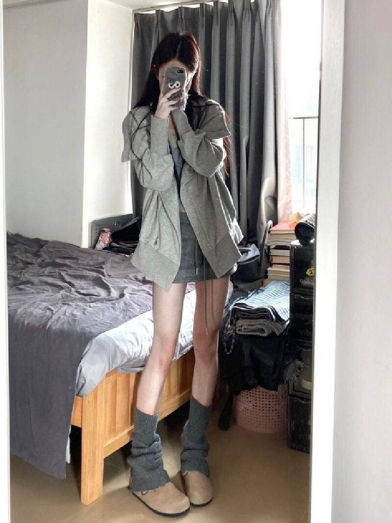 Vapetix M-2XL Thin/Thick Padding Original Work Cotton Composite Outer Sweatshirt for Women – Bild 2