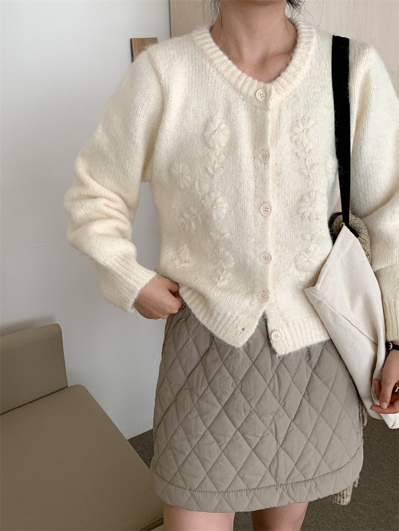 Vapetix Free Size-Free Size Women's Korean Style Knit Cardigan Sweater Coat, Loose and Versatile Outerwear Top for Autumn and W – Bild 4