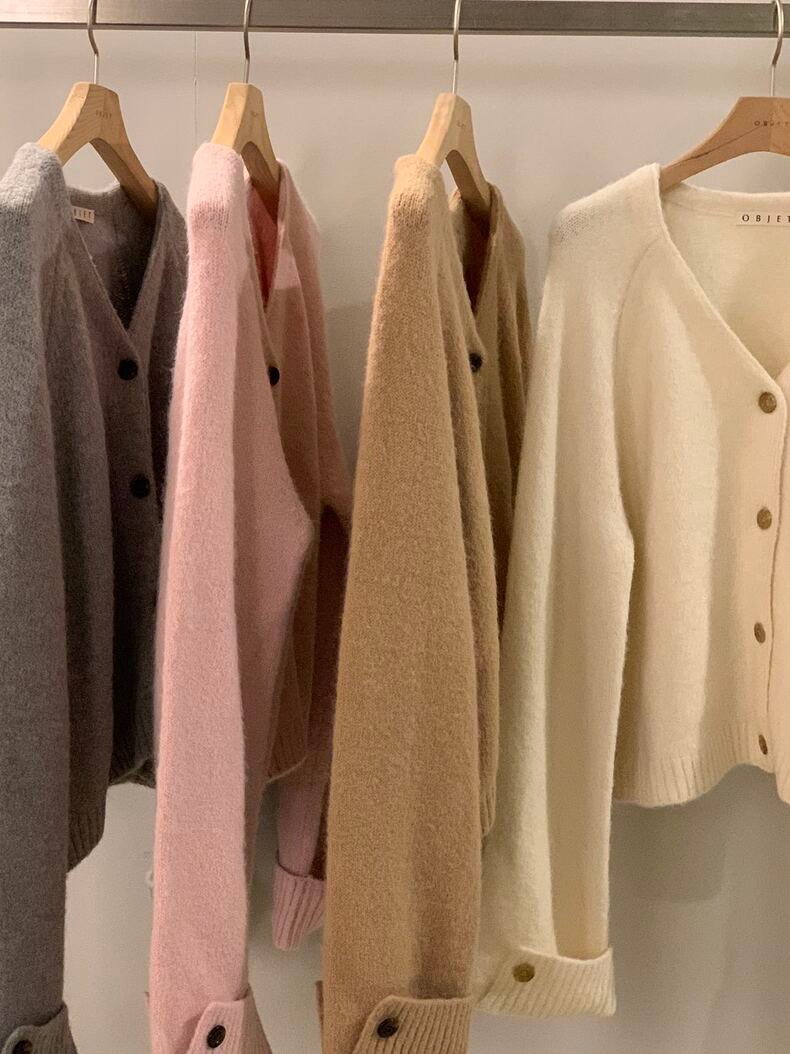 Vapetix Free Size-Free Size Korean-style gentle-wear wool niche-appeal high-end long-sleeve knit top cardigan for women—autumn – Bild 5