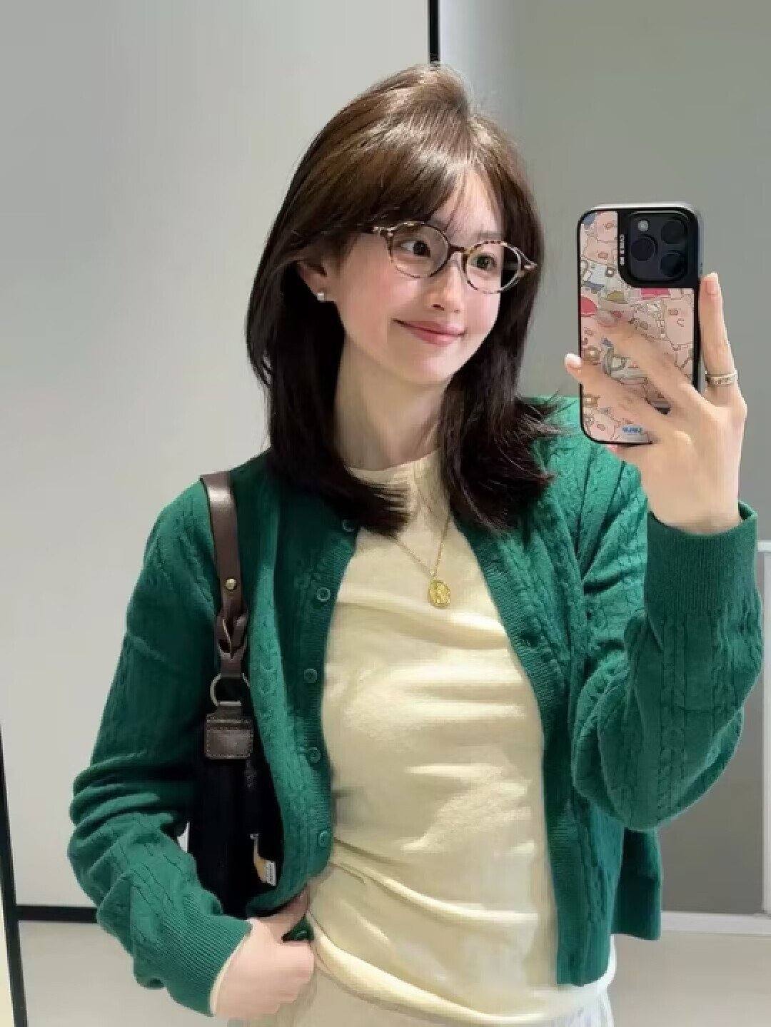 Vapetix S-L Korean-style atmosphere feel knitwear top, 2025 new autumn short sleeve lazy style sweater open jac – Bild 6