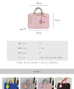 Vapetix With accessories-Without accessories 2025 Fashion Handheld Square Makeup Bag with Large Capacity Portable Storage Bag Travel Storage Bag