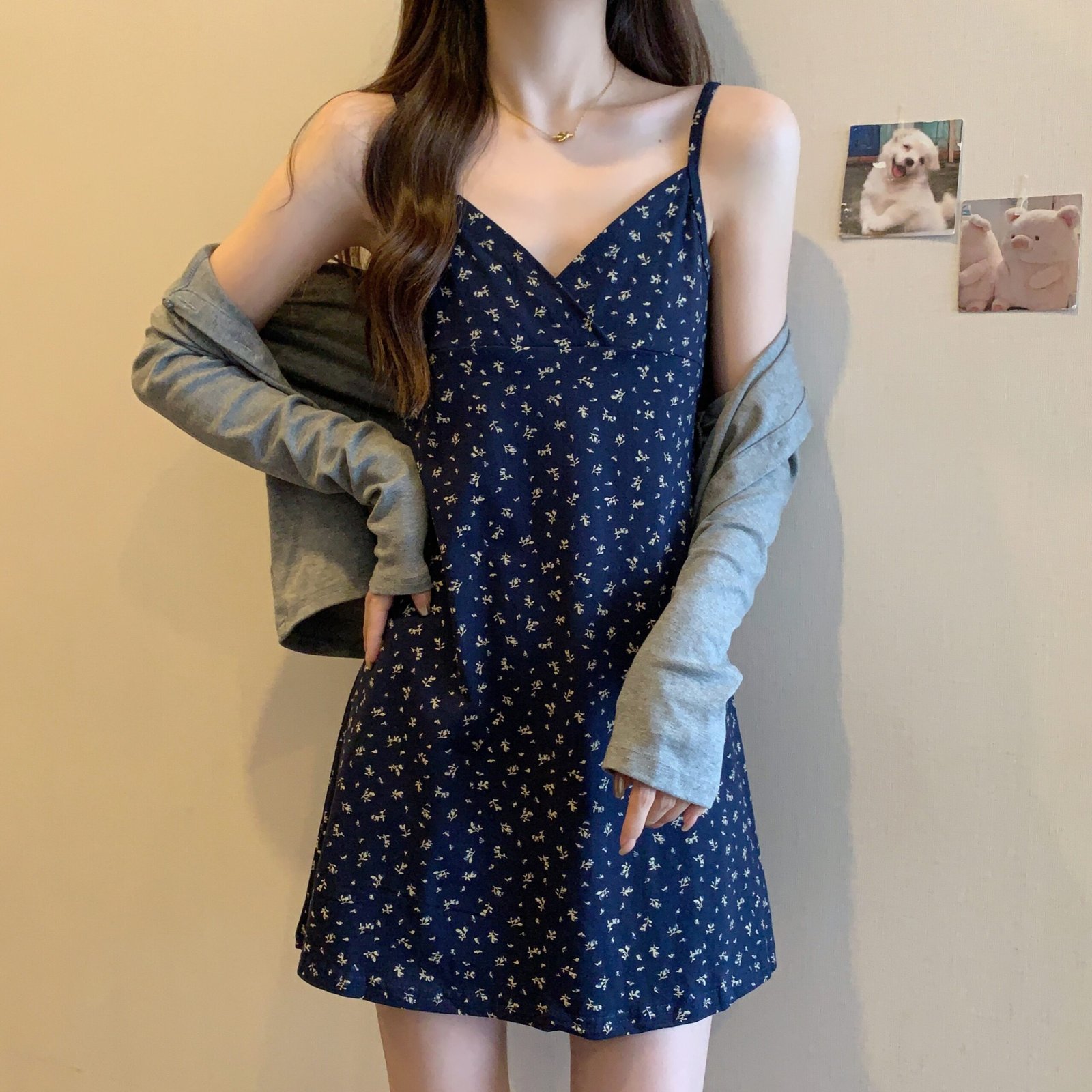 Vapetix M【Suggested 80-100 lbs】-4XL 【Recommended for 180-200 lbs】 Plus-size plus MM age-defying spaghetti strap dress women summer 2025 high-end open front one-piece – Bild 7