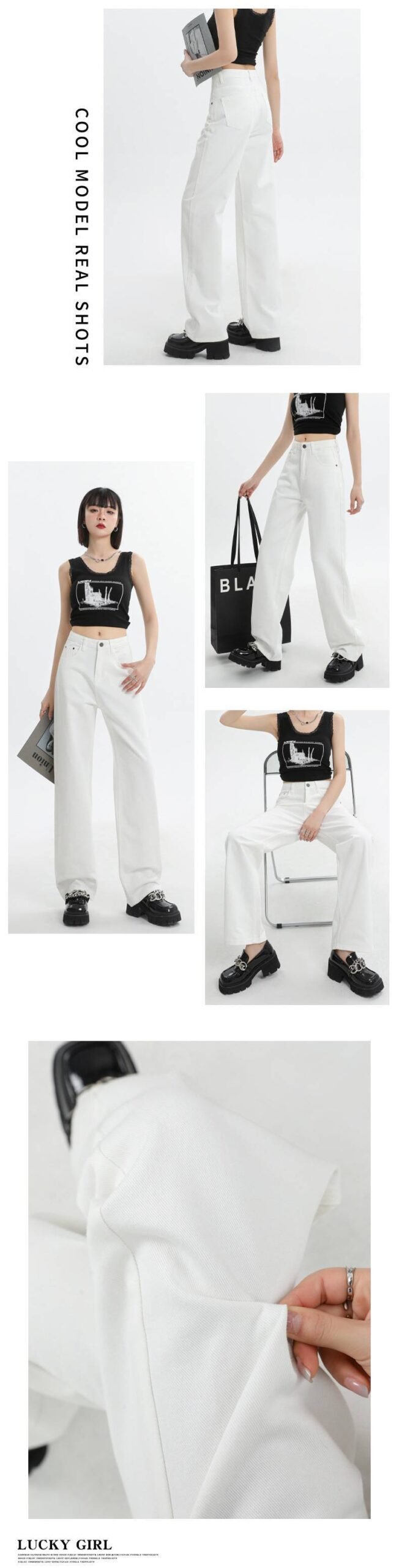 Vapetix XS-2XL Chunky Summer Wide-Leg Denim Drop-Crotch Pants in Olive Brown—Soft, High-Street Style Straight-Leg – Bild 8