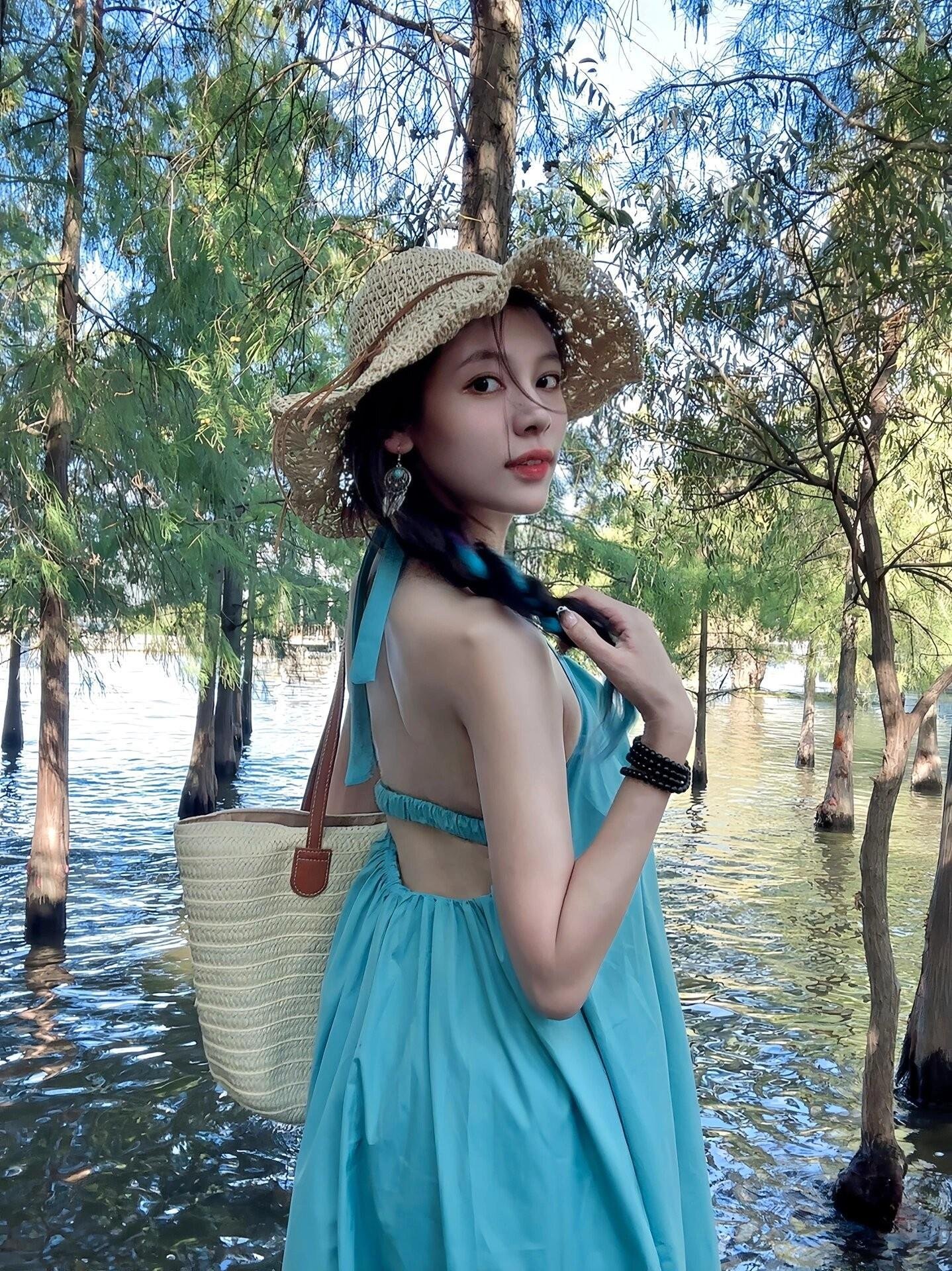 Vapetix S-XL Dopamine Skirt Sanya Beach Vacation Sand Skirt Loose Backless Straps Dress Women Age-Defying Neckli – Bild 5