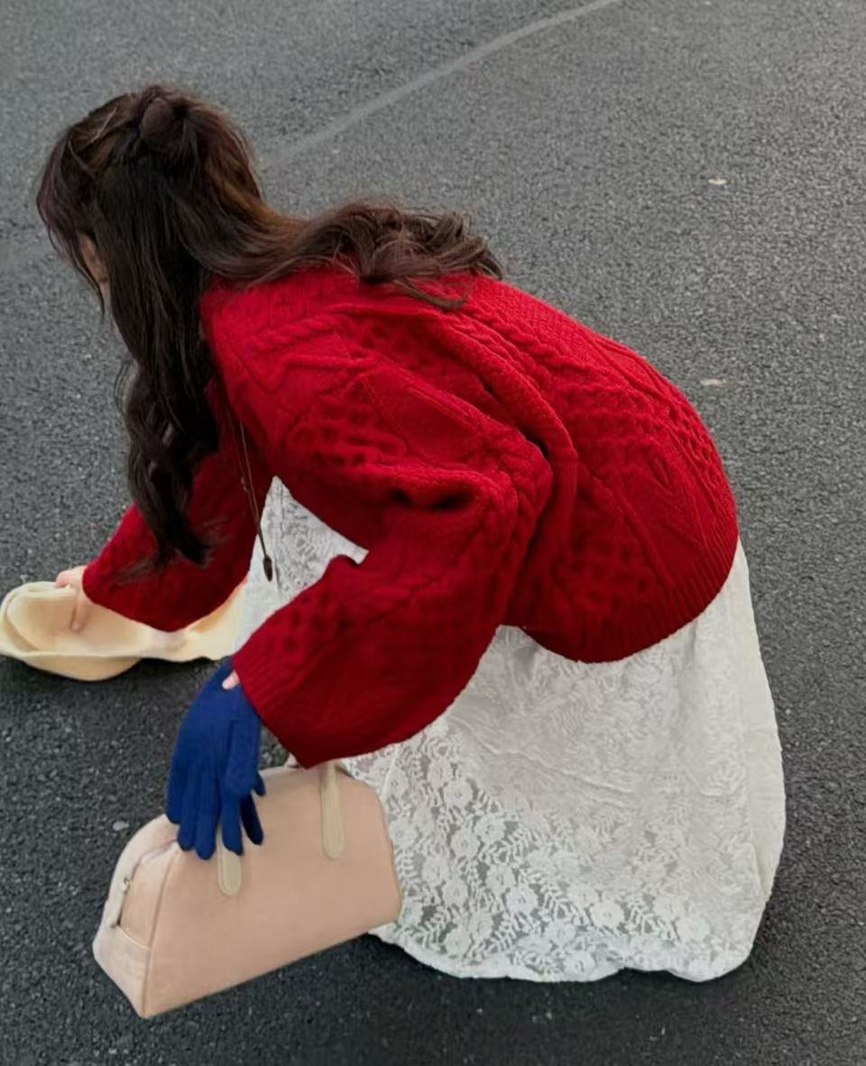 Vapetix Free Size-Free Size Imagine SAILORMOON New 2025 Winter Elegant Crew Neck Christmas Atmosphere Fashion Slim Women's Swea - 图片 3