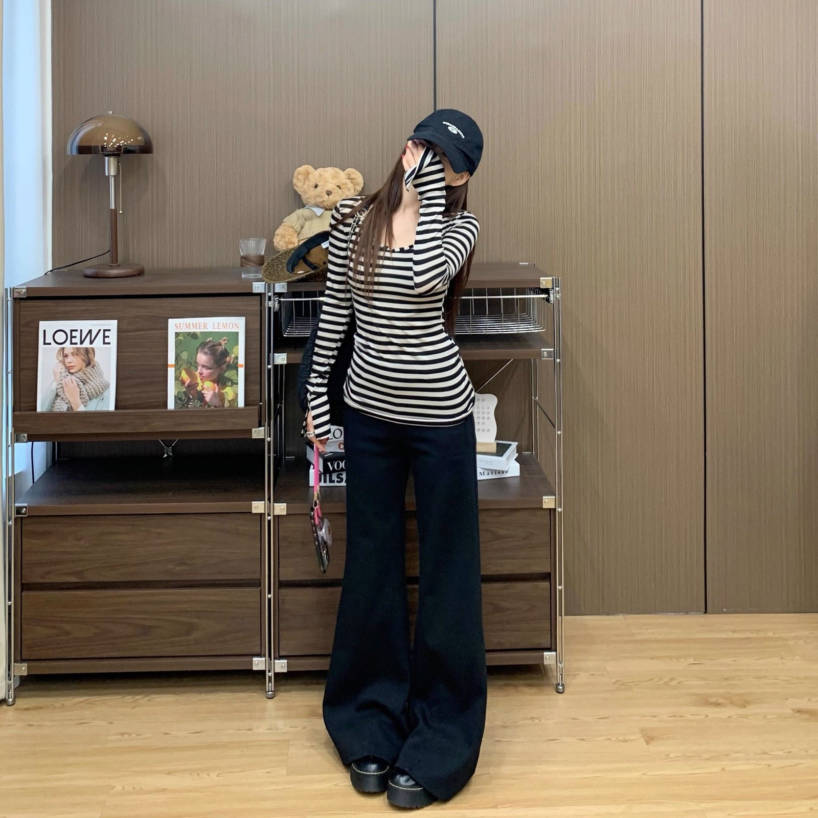 Vapetix S-2XL Grey Micro-Bootcut Women's 2025 Autumn/Winter New Korean Style Wide Leg Fleece Lined Thick Sports C - 图片 3