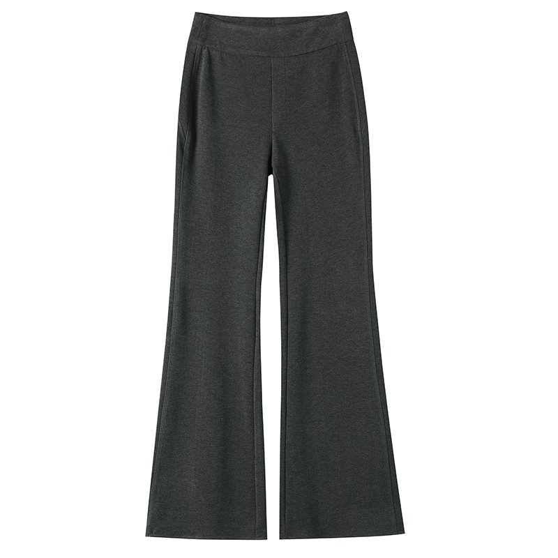 Vapetix S-2XL Photographed 2025 Autumn/Winter New Fleece-Lined Micro-Platform Pants Acrylic Wool High-Waisted Str - 图片 6